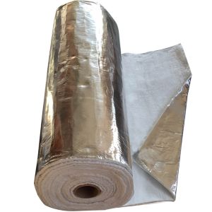Alumiiniumkattega isolatsioon – suitsulõõri isolatsioonimatt 12 mm × 1 m – meetri kaupa