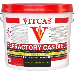 Vitcas tulekindel valumass, klass 1600 °C – tulekindel betoon